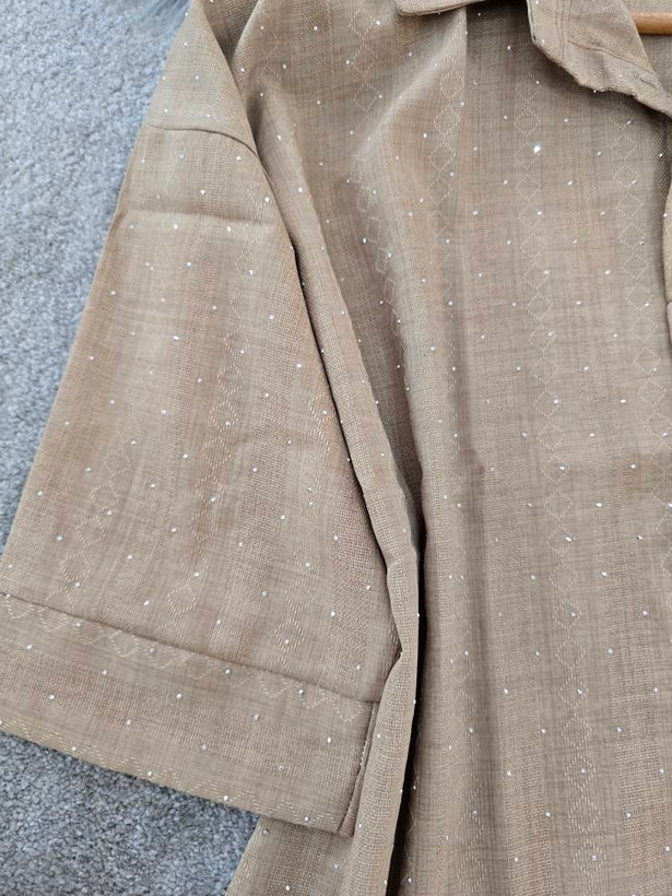 شومیز. نگینی پشت دکمه 🫀🎀کد 18275 کلار