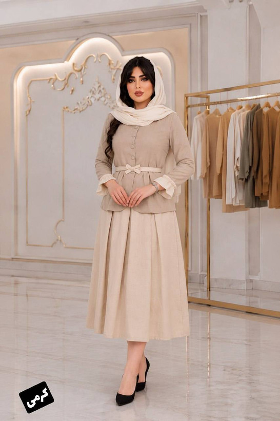 شومیز دامن سوسن کمربند دار😎♥🌹کد 23696 ناز
