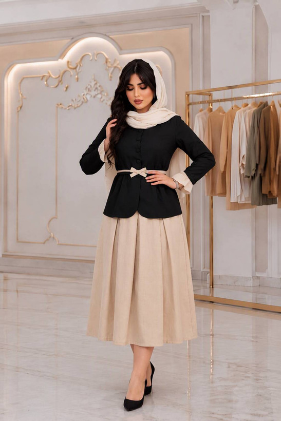 شومیز دامن سوسن کمربند دار😎♥🌹کد 23696 ناز