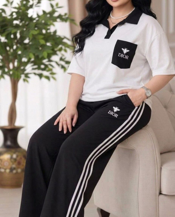 ست تیشرت وشلوار Dlor🌿 با کیفیت عالی ✅الیش23403