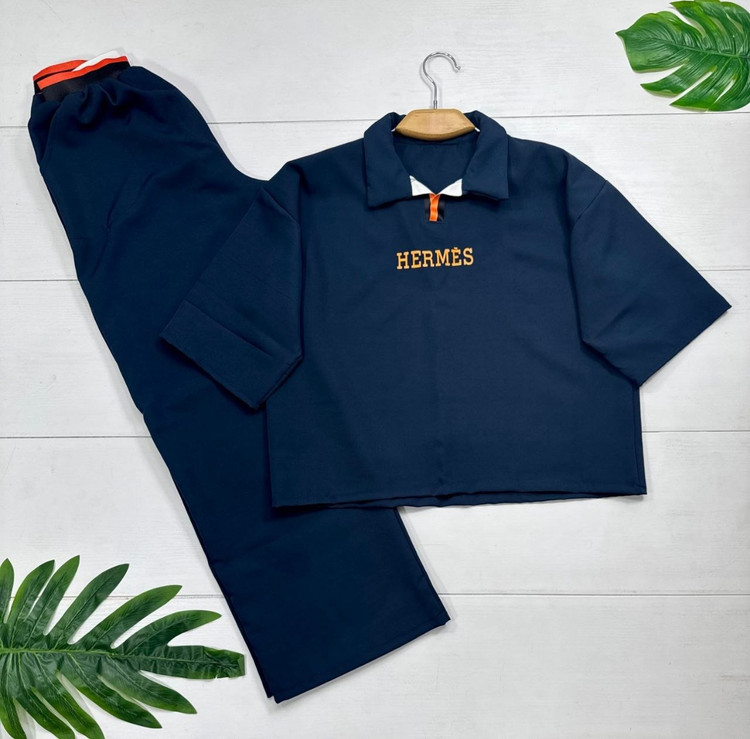 ست بلوز و شلوار Hermes🌿 با کیفیت عالی ✅ الیش23689