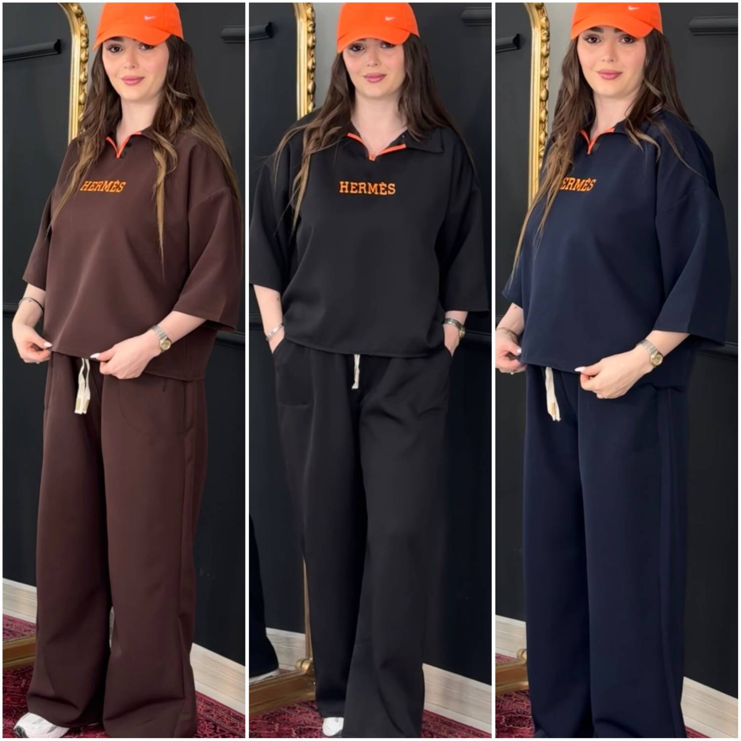 ست بلوز و شلوار Hermes🌿 با کیفیت عالی ✅ الیش23689