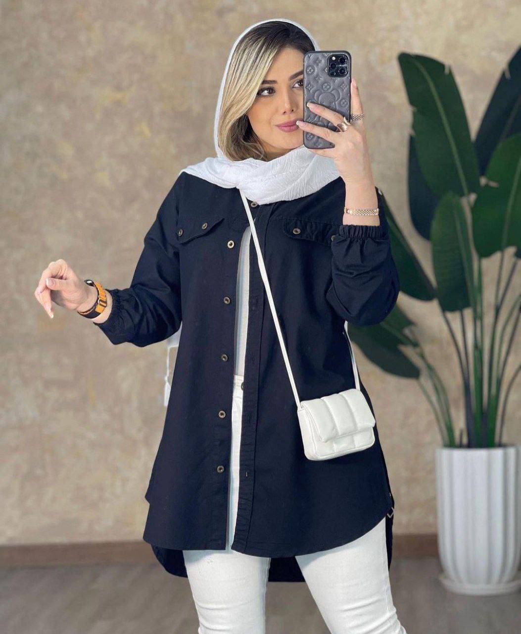 شومیز بغل زیپ کتان🌿 با رنگبندی و کیفیت عالی ✅تارا76087