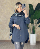 شومیز بغل زیپ کتان🌿 با رنگبندی و کیفیت عالی ✅تارا76087