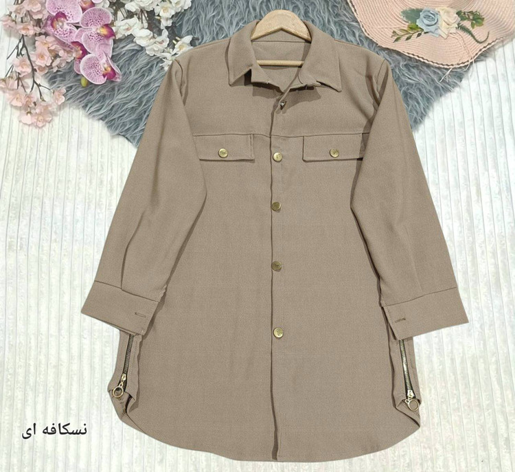 شومیز بغل زیپ کتان🌿 با رنگبندی و کیفیت عالی ✅تارا76087