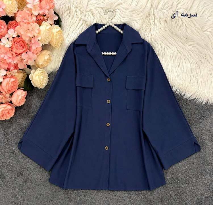 شومیز باکسی فلورا 🌿 با رنگبندی و کیفیت عالی ✅تتیس23665