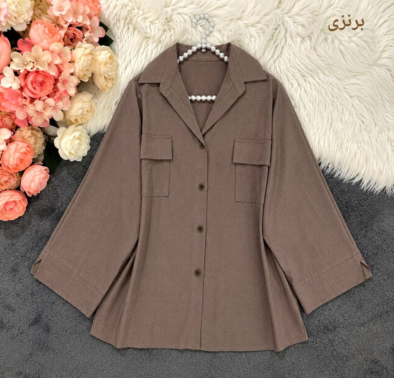 شومیز باکسی فلورا 🌿 با رنگبندی و کیفیت عالی ✅تتیس23665