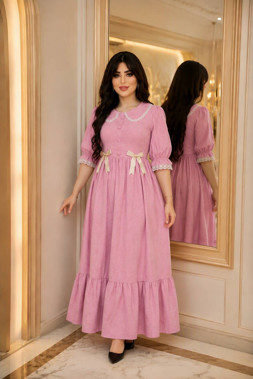 پیراهن عروسکی مانیا جنس مازراتی🥰♥کد 19432 ناز