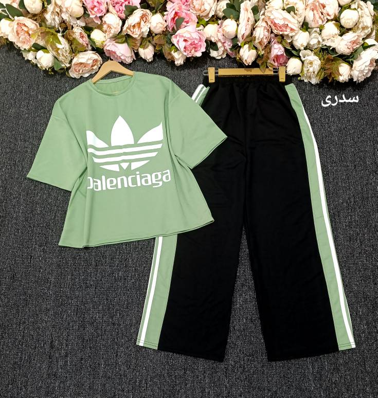 ست تیشرت شلوار آدیداس بالنسیگا تکرنگ 🎀 🎀 کد ۱۹۴۰۲ مدلند