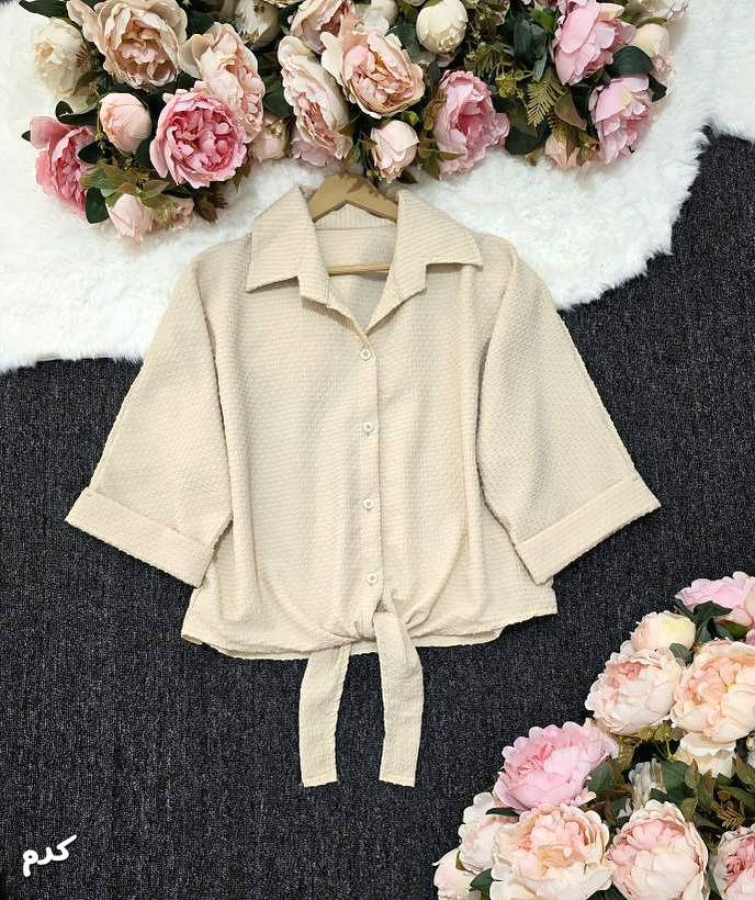 شومیز گره ای آنیسا آنیسا پفکی وارداتی در رنگبندی 🎀 🎀 کد ۱۱۹۱۳ مدلند