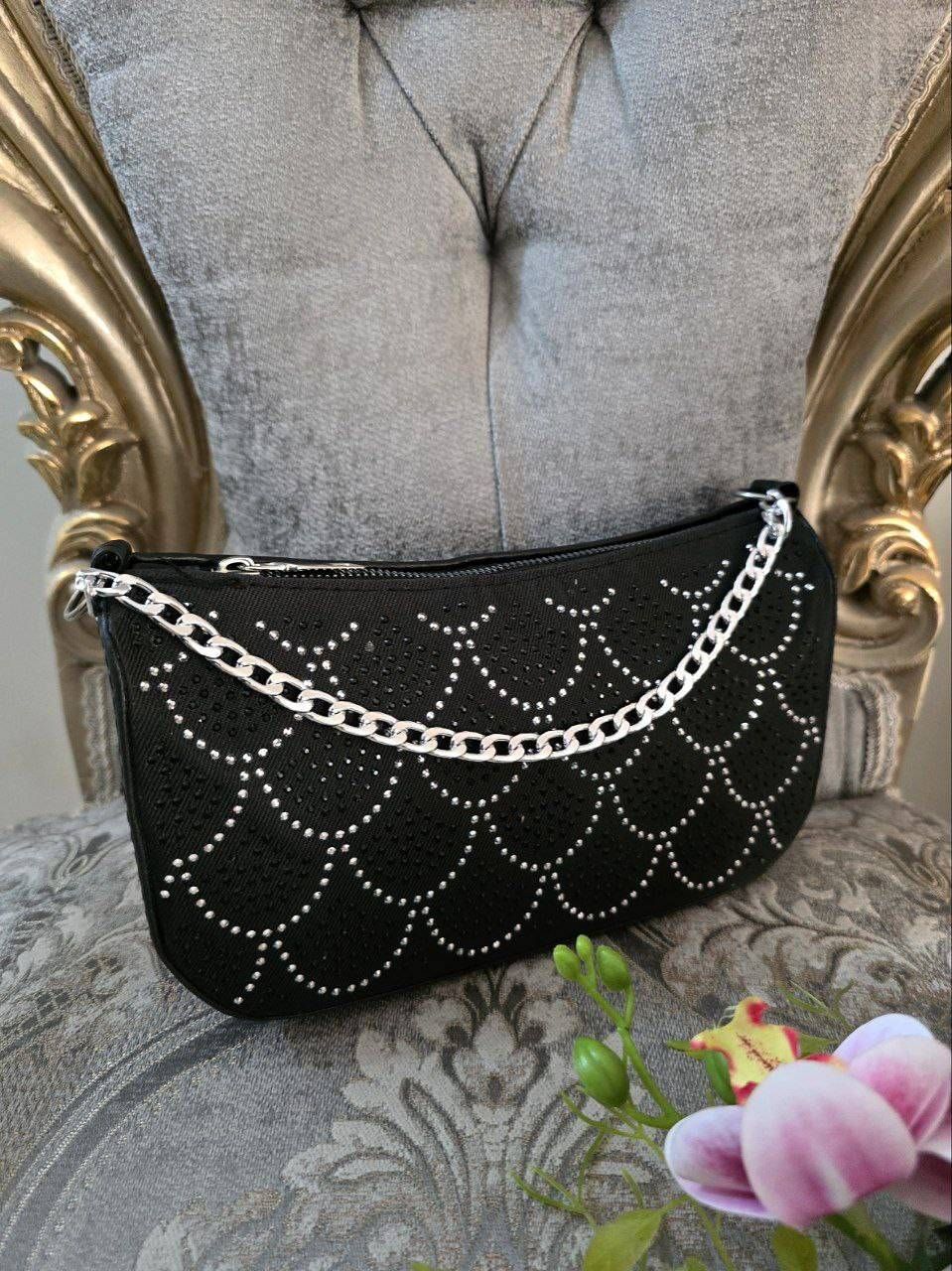 کیف جنت چرمی نگین دار 🍒🛍🎀۲۳۷۰۰ نفیس🛍🎀🍒