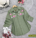 شومیز مانتویی شیلان🌿 با رنگ بندی و کیفیت عالی ✅ والی5331