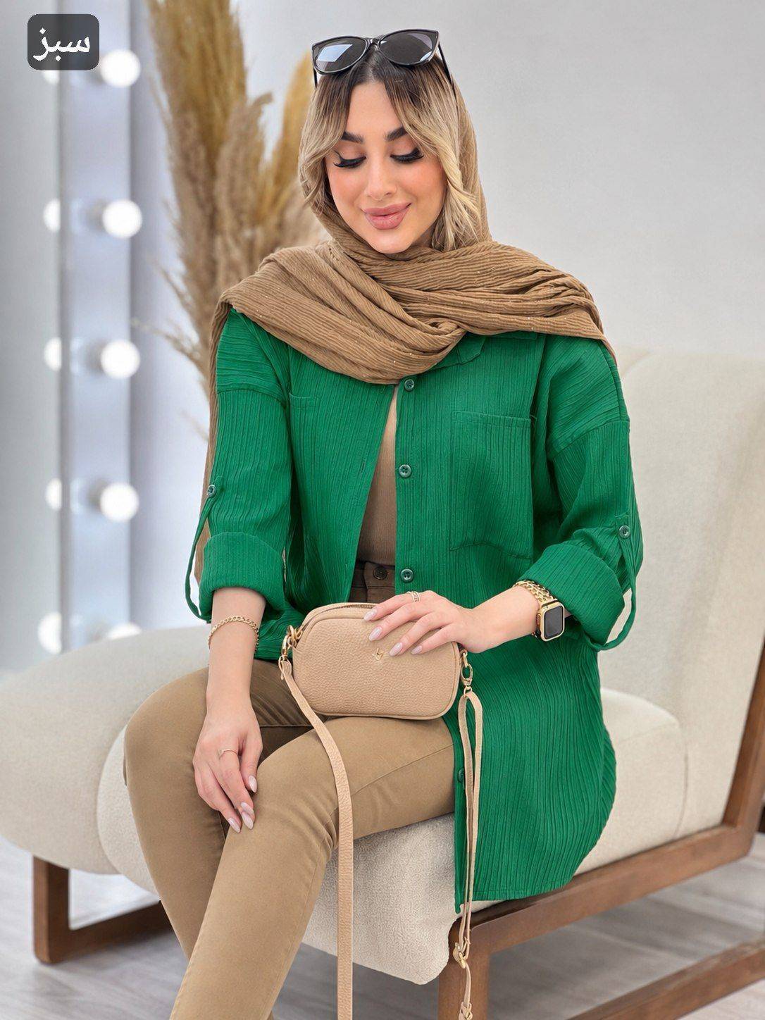 شومیز مانتو نیکا 🌿 با کیفیت عالی ✅ ارغوان 100972