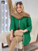 شومیز مانتو نیکا 🌿 با کیفیت عالی ✅ ارغوان 100972