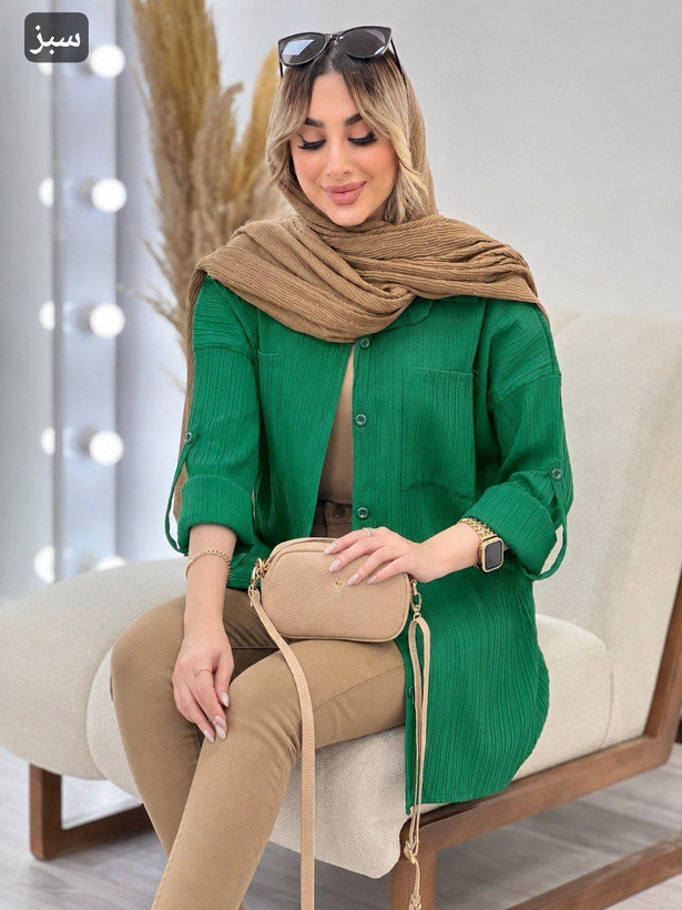 شومیز مانتو نیکا 🌿 با کیفیت عالی ✅ ارغوان 100972