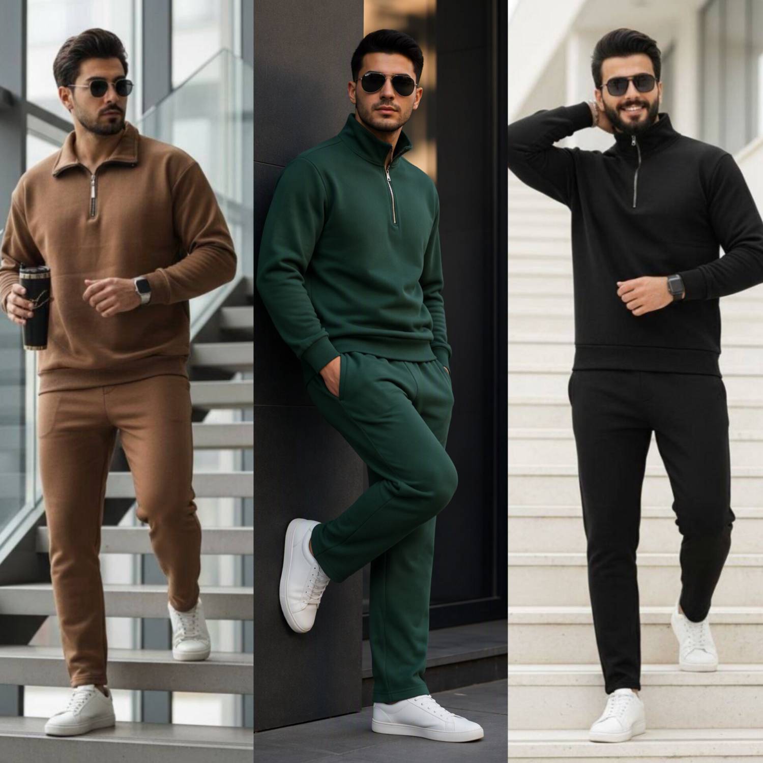 ست سویی نیم زیپ و شلوار گلکسی اسپان تو کرکی در رنگبندی 🥰🥰کد۲۳۷۱۰ ستشو