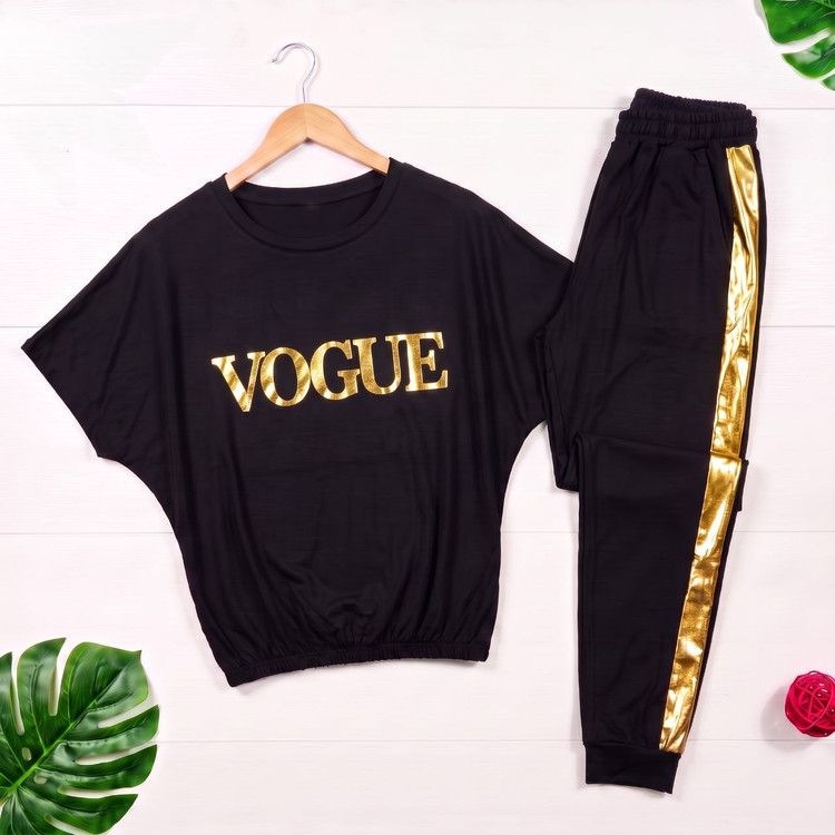 ست تیشرت وشلوارVogue🌿 با کیفیت عالی ✅ الیش18295