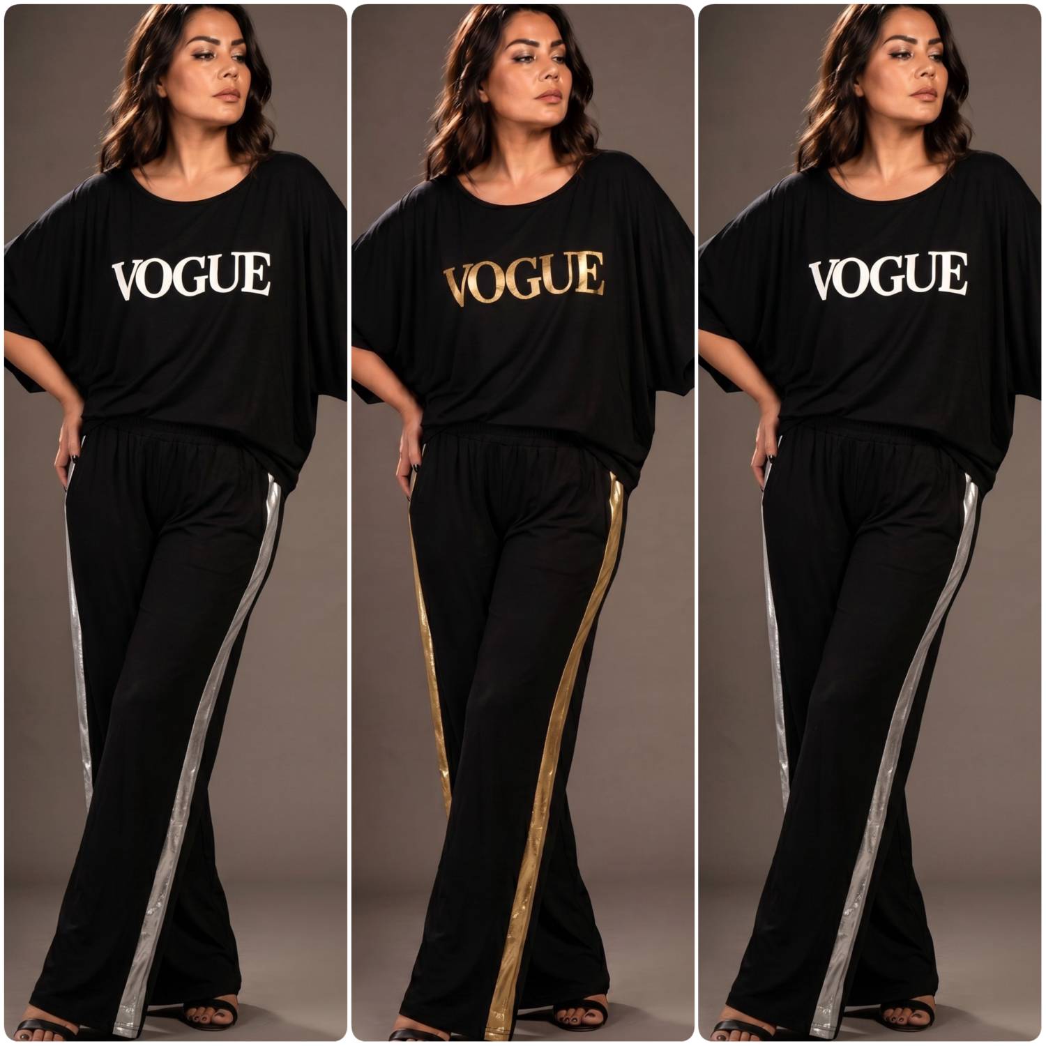 ست تیشرت وشلوارVogue🌿 با کیفیت عالی ✅ الیش18295
