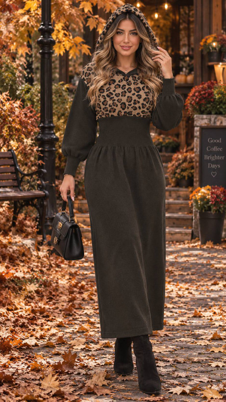 کفتان بافت پلنگی🧡🍂کد 23849 آرات