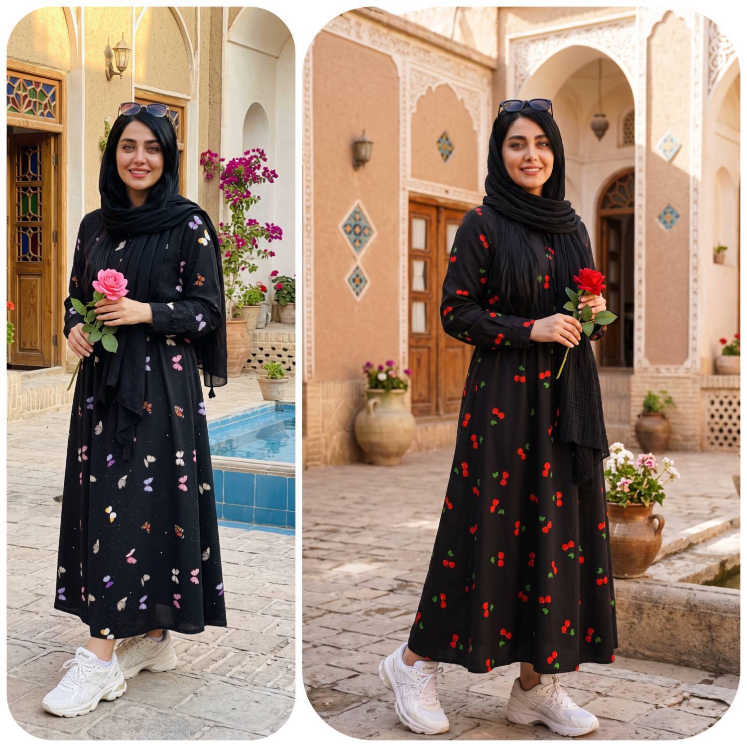 پیراهن بلند آوین سوپر سافت😍♥کد 482 حدیث