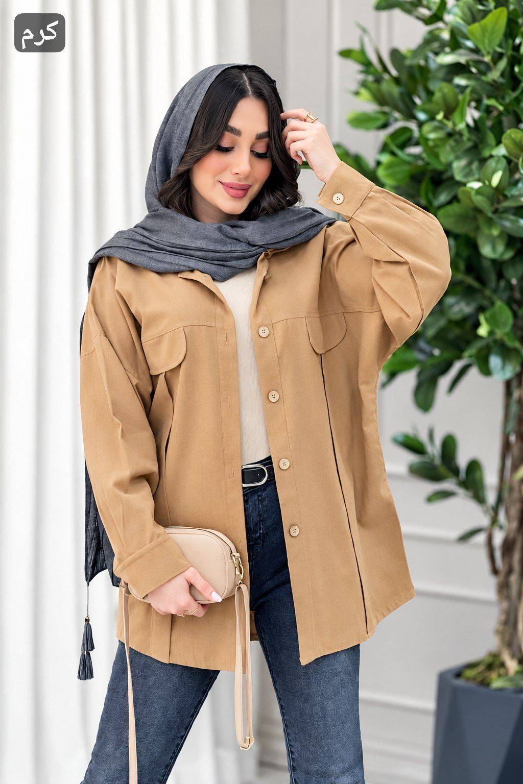 مانتو کوتاه لوسی🌿 با کیفیت عالی ✅ ارغوان 5705