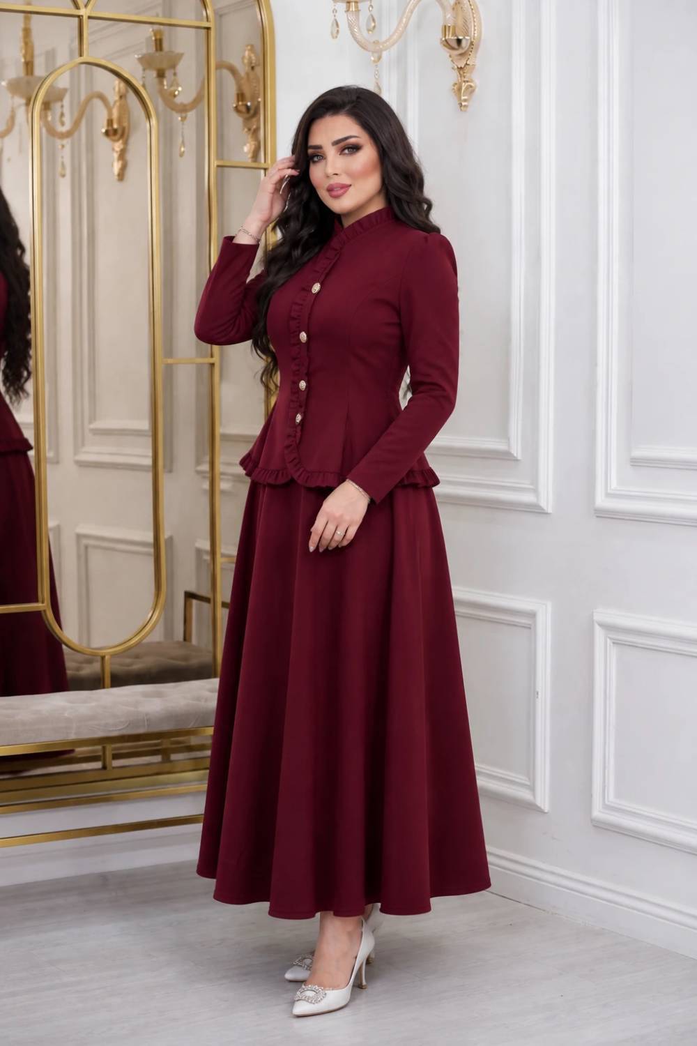 ست کت و دامن نیوشا 🌿 با کیفیت عالی ✅ سیمو23880