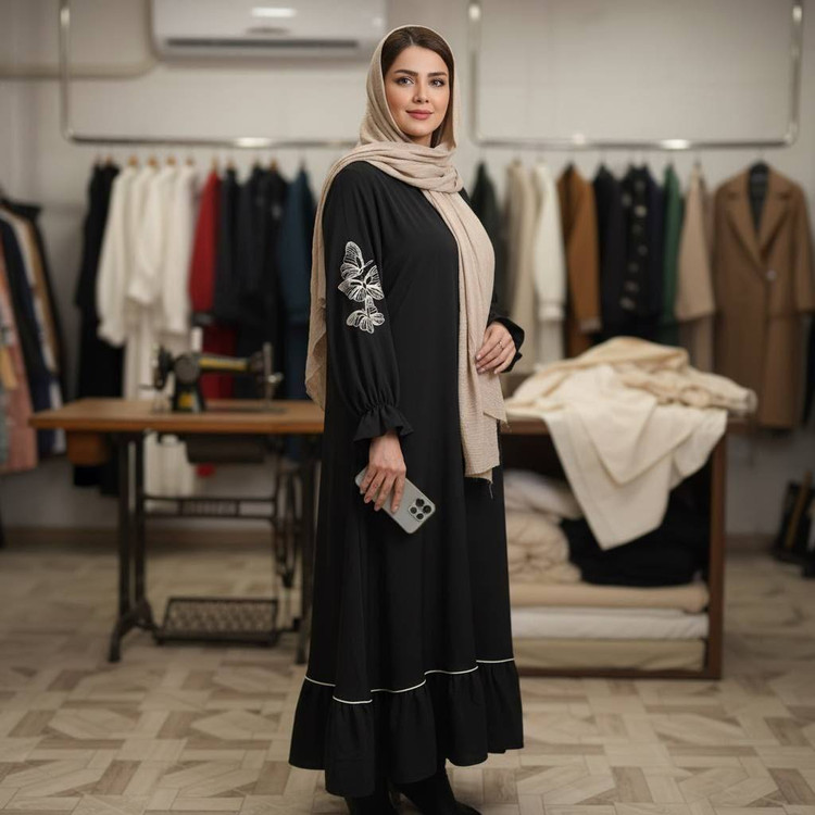 عبا ترند چیندار🌼 با کیفیت عالی ✅ارغوان100990