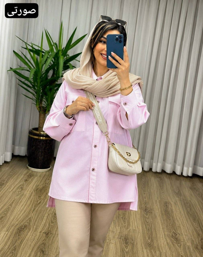 مانتو کوتاه روبی 🌿 با رنگ بندی و کیفیت عالی ✅شایسته21083