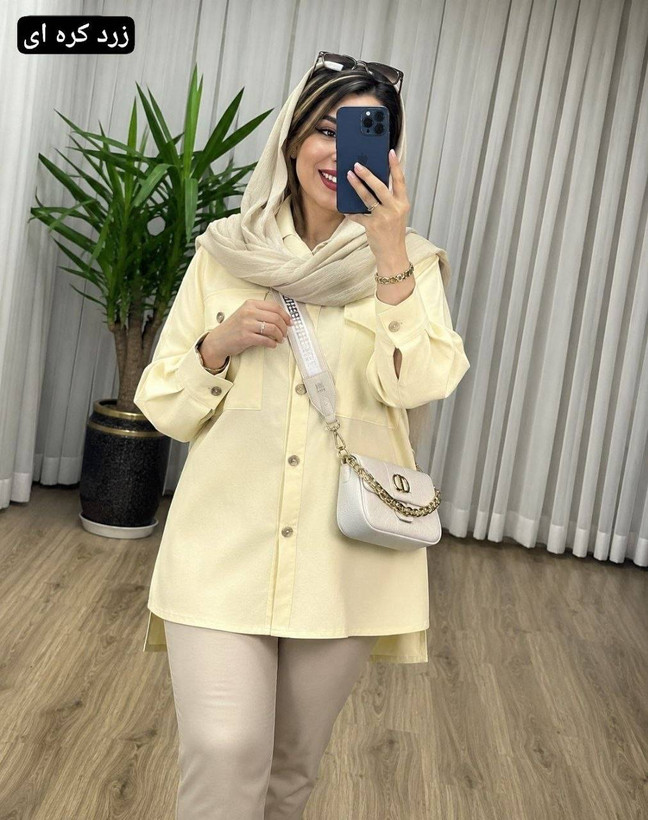 مانتو کوتاه روبی 🌿 با رنگ بندی و کیفیت عالی ✅شایسته21083