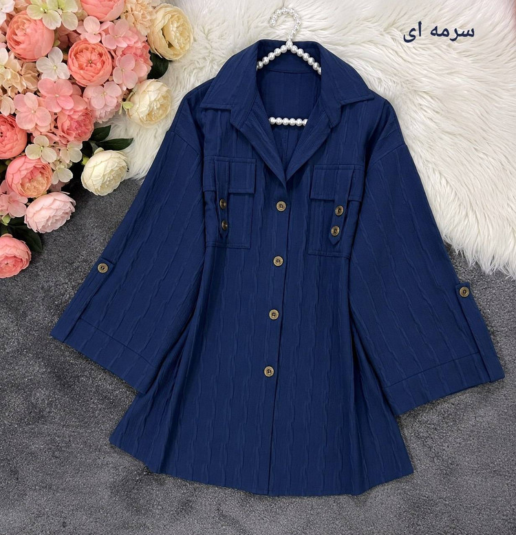 شومیز باکسی جیب صلیبی2387 🌿 با کیفیت عالی ✅ تتیس23738