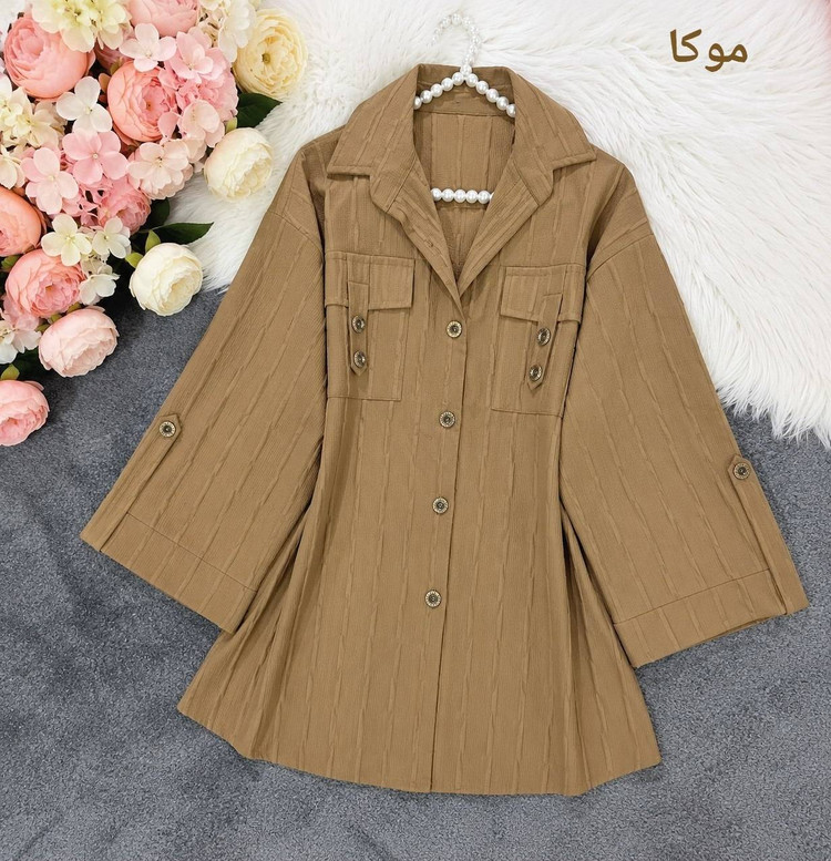 شومیز باکسی جیب صلیبی2387 🌿 با کیفیت عالی ✅ تتیس23738