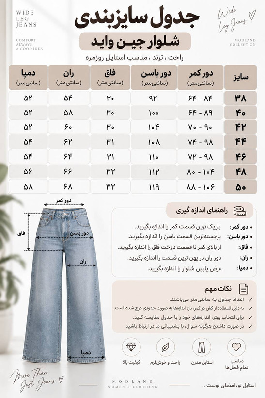 شلوار جین واید جین اصلی درجه یک در دو رنگ 🤩🤩کد۲۳۹۲۵ مدلند