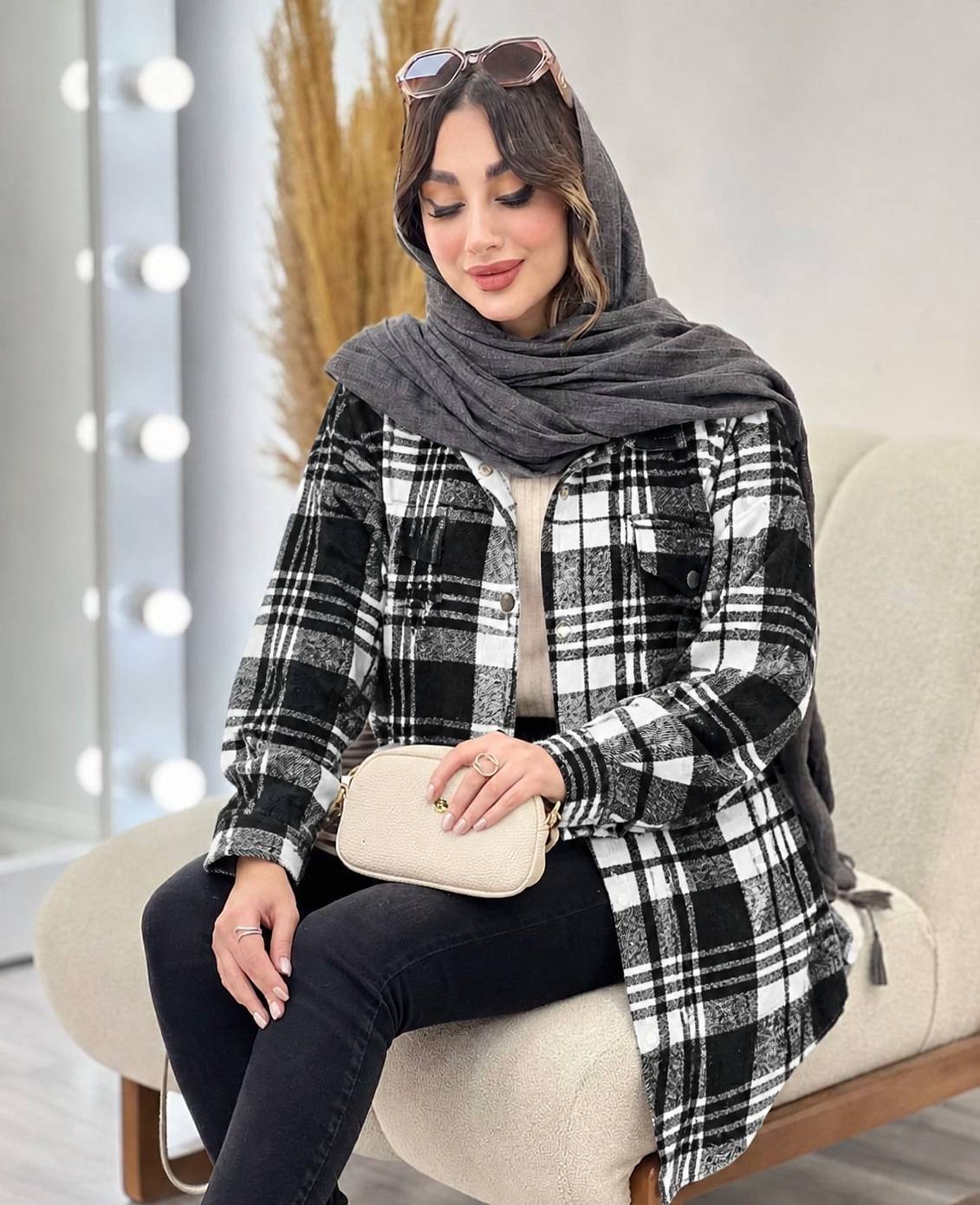 شکت پشمی موهر دار 🎀🎀کد 23856 کلار