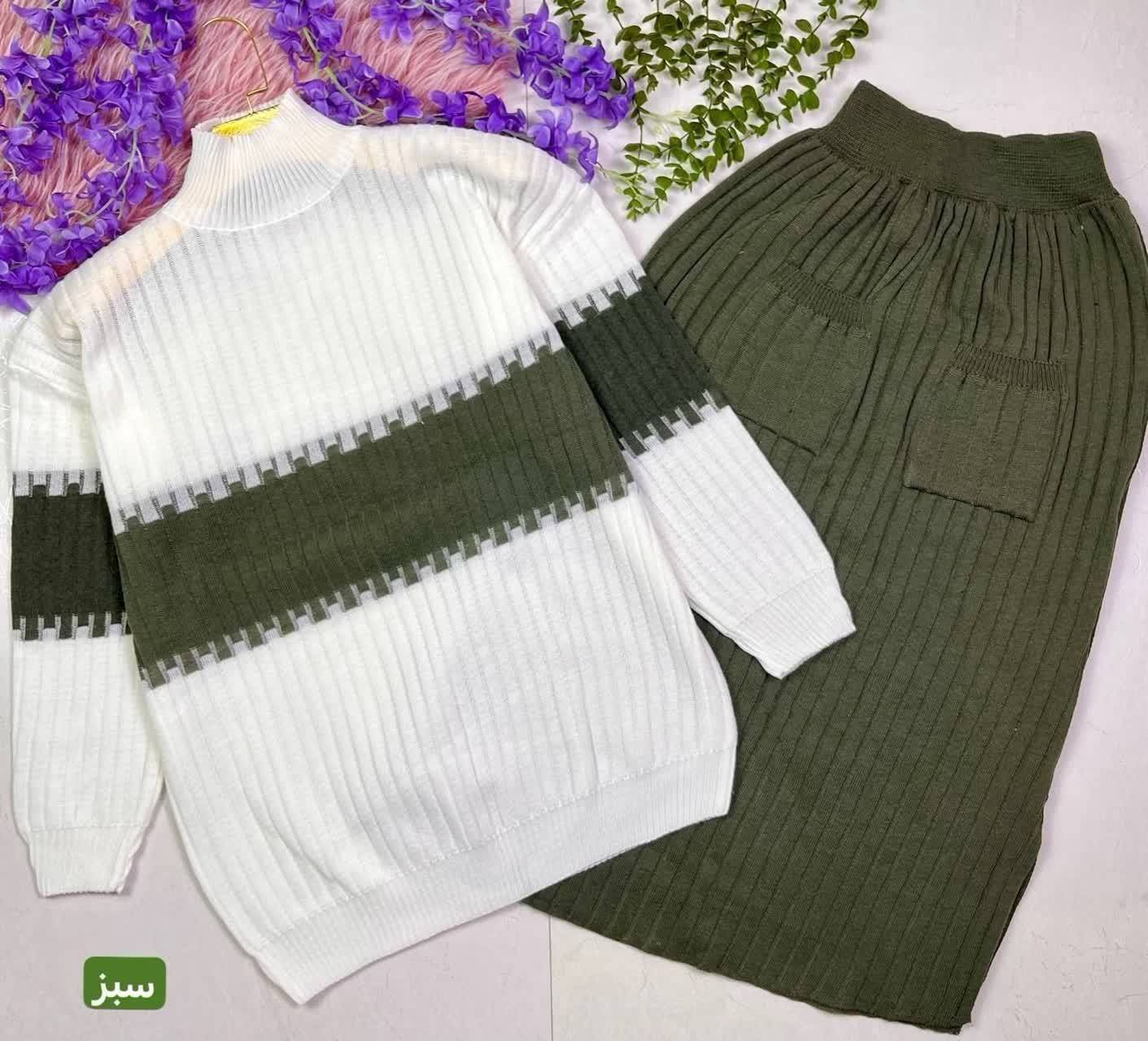 بلوز دامن نگین زیبا و شیک 💕🎀کد 5367 ماه