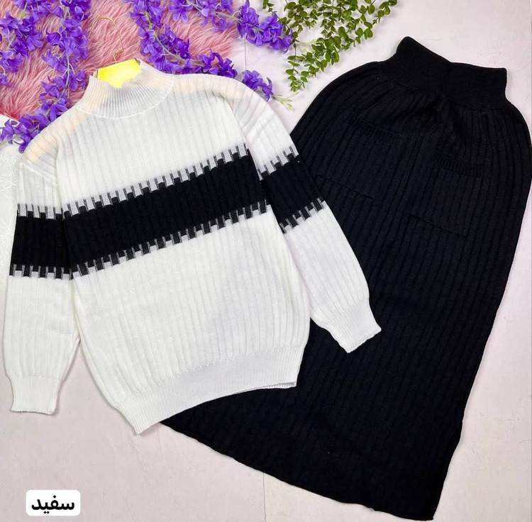 بلوز دامن نگین زیبا و شیک 💕🎀کد 5367 ماه