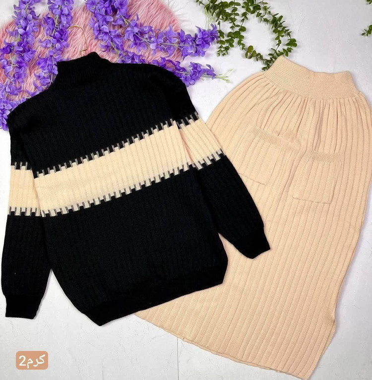 بلوز دامن نگین زیبا و شیک 💕🎀کد 5367 ماه
