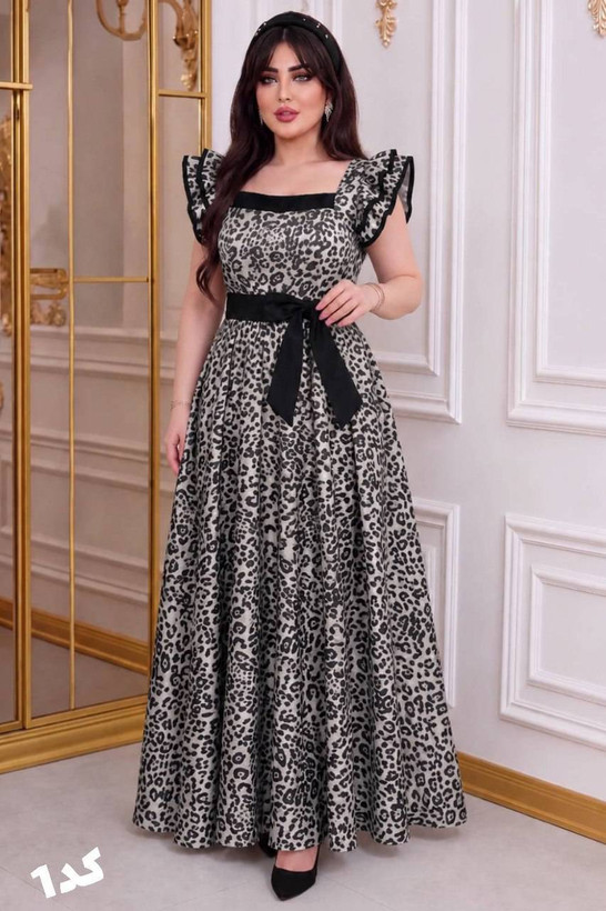 پیراهن عروسکی پلنگی😍🧡کد 23971 ناز