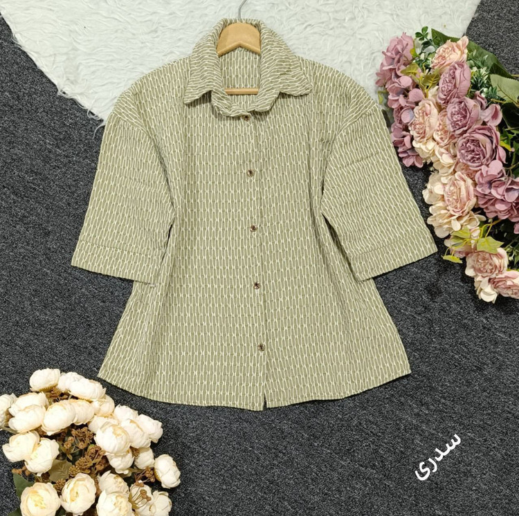شومیز باکسی ترلان جنس زنبوری✅♥کد 21788 باران
