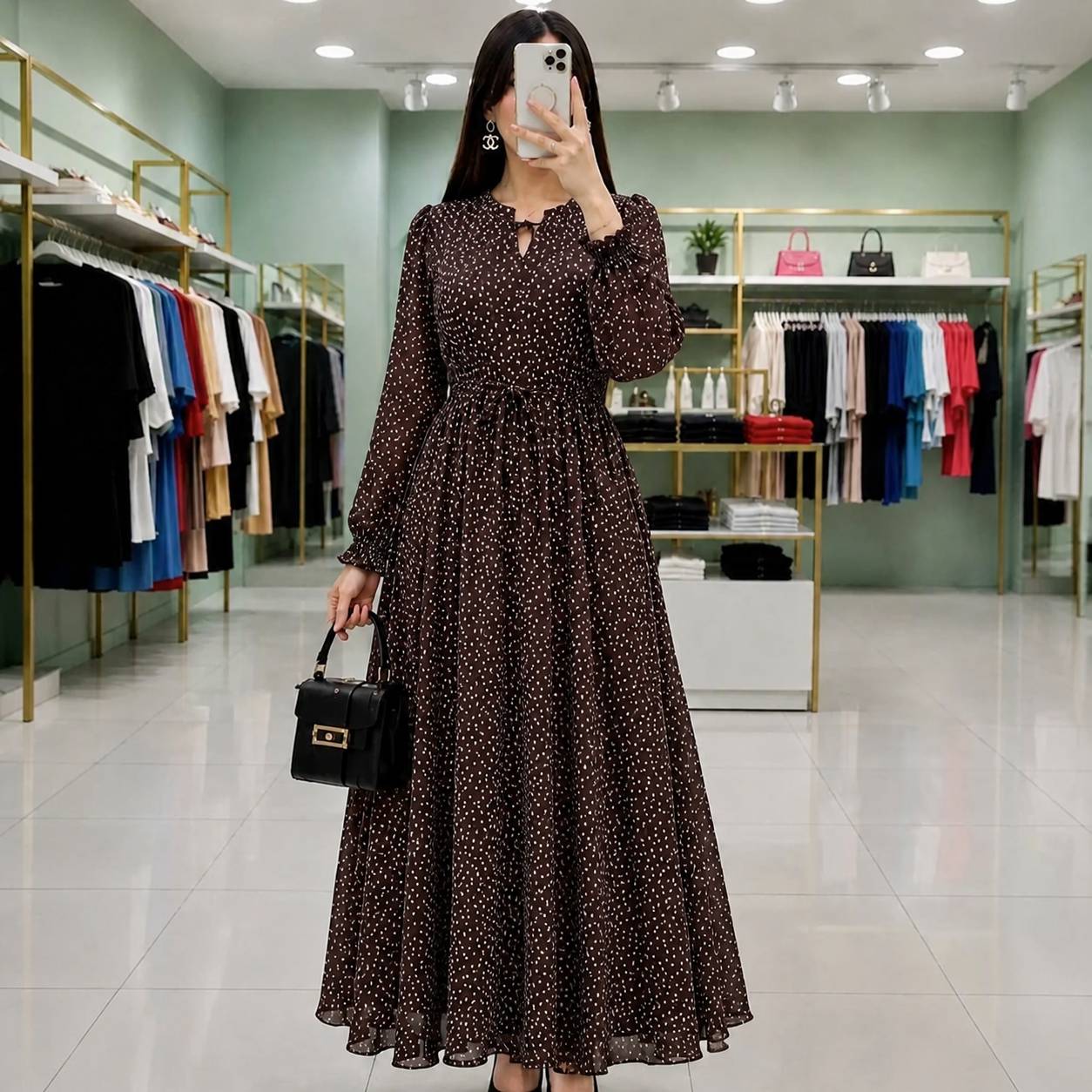 پیراهن بلند سانیا 💕🎀کد 24058 کلار