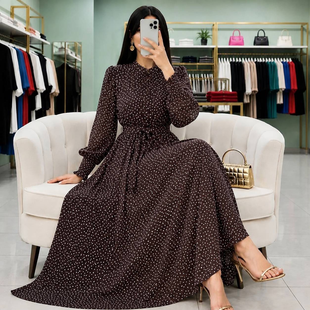 پیراهن بلند سانیا 💕🎀کد 24058 کلار