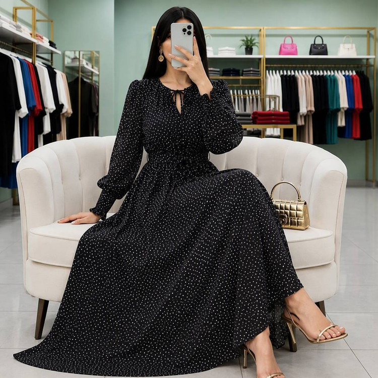 پیراهن بلند سانیا 💕🎀کد 24058 کلار