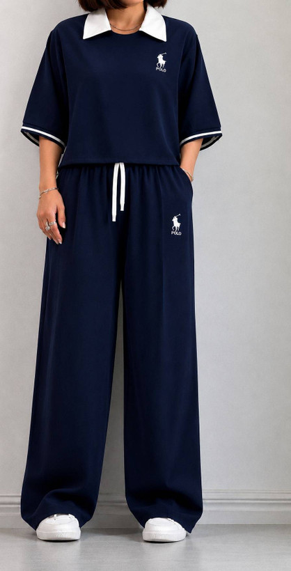 ست تیشرت شلوار polo(مارک چاپی )💞🌹کد 758 آدراپانا