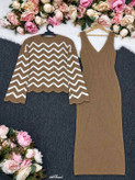 ست بافت بلوز سارافون ورونا بافت با نخ گرم بالا در رنگبندی 🎀 🎀 کد ۲۴۱۱۴ مدلند