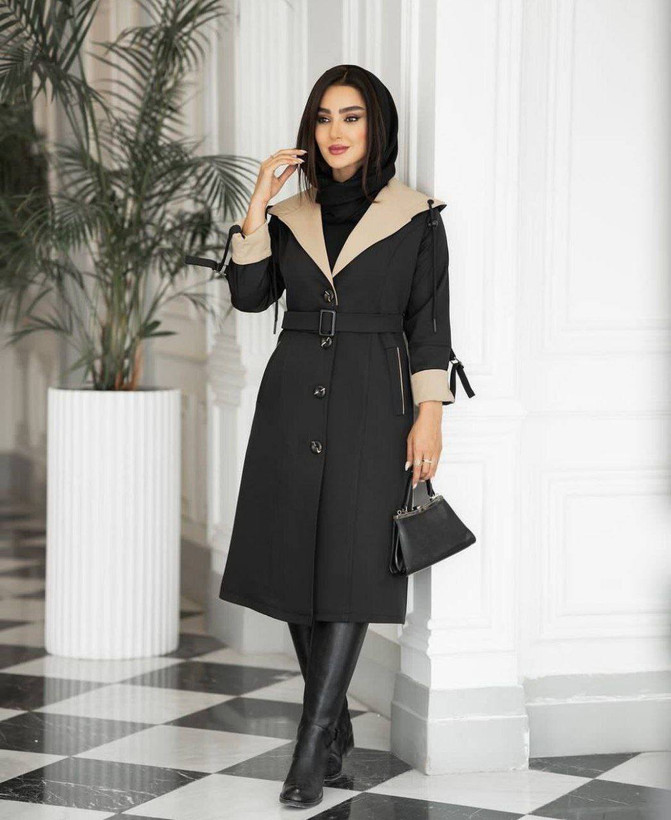 مانتو بارونی کلاهدار 🌹💕کد 781 آدراپانا