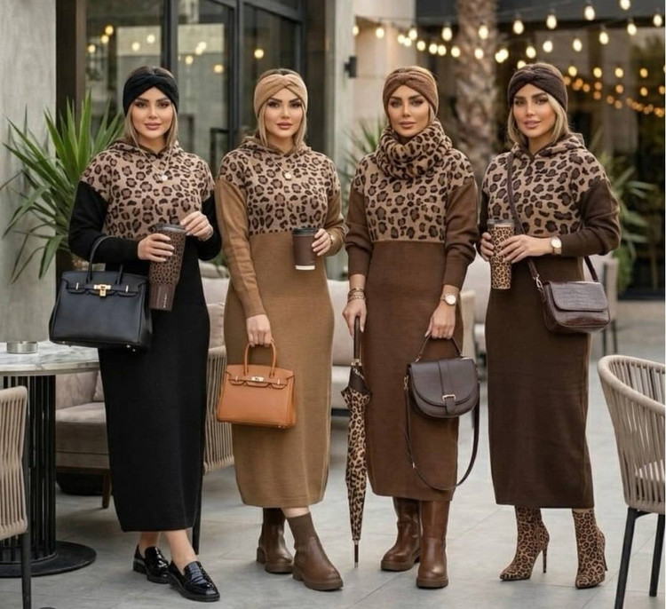 کفتان بافت پلنگی 💕💞کد782 آدراپانا