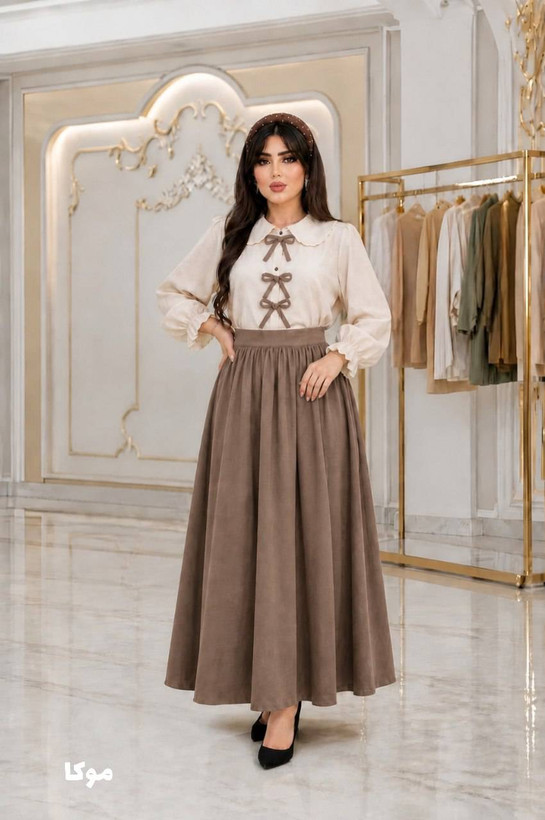 شومیز دامن جانان جنس بزایاق😍♥کد 24089 ناز