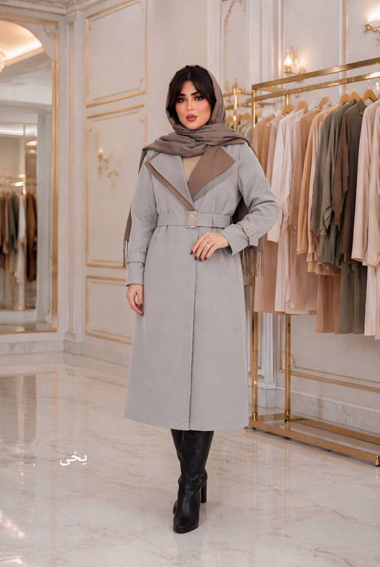 مانتو بارانی کمربنددار السانا😎♥کد 24134 ناز