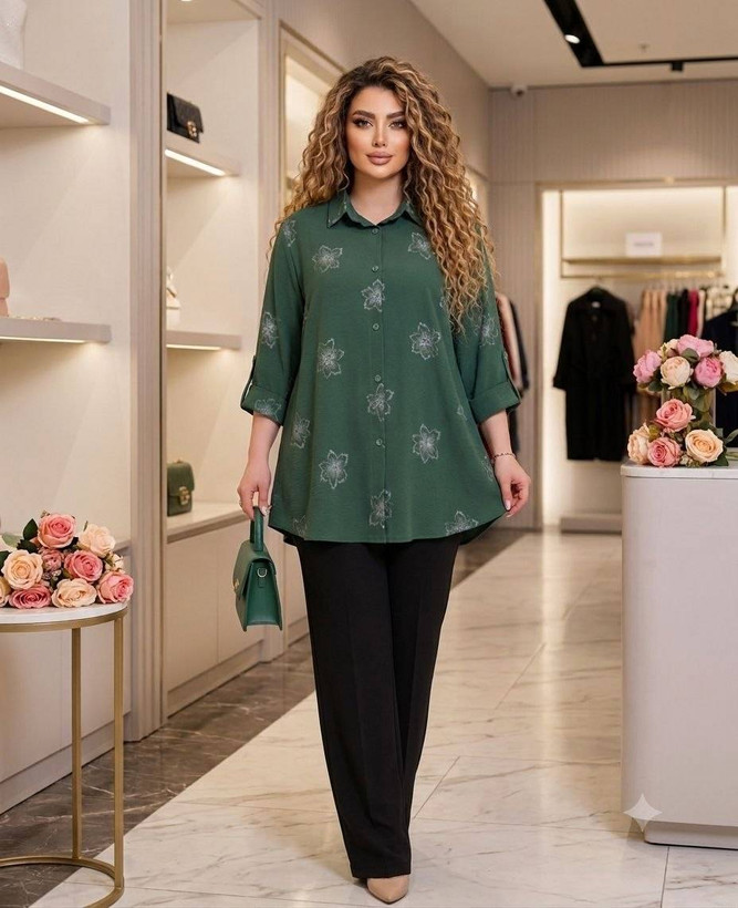 شومیز مانتویی محنا با رنگبندی و کیفیت عالی😎✅👌🏻کد 23315 آرات