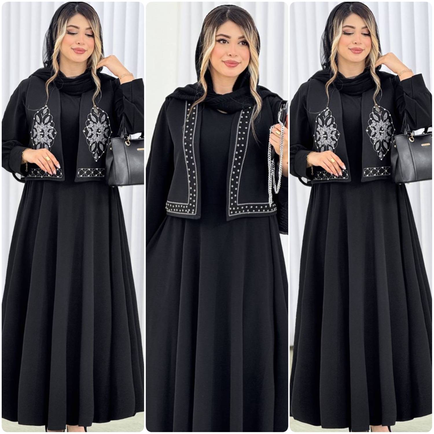ست پیراهن و جلیقه پریزاد🌿 با کیفیت عالی ✅ الیش15913