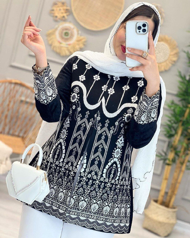 مانتو کتی مدل نوردخت🌿 با کیفیت عالی ✅ الیش5093